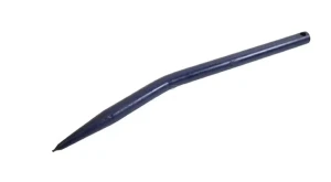 Ząb ładowacza, zagięty, profil okrągły 28x550 mm końcówka szpiczasta z otworem Ø 12.5 na kołek sprężysty czarny FST