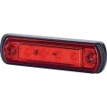 Lampa obrysowa LED, 0.5/1W prostokątna, 12/24V czerwona 4 LED gopart