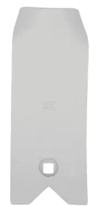 Osłona grządzieli 240x100 mm wzmocniona wygięta, 1-otw. pasująca do Unia, Kramp
