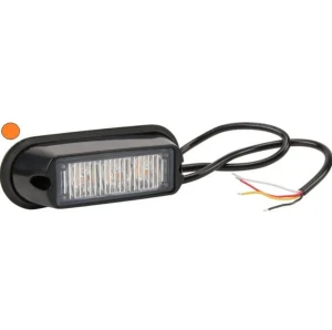 Lampa ostrzegawcza LED, 6W 12/24V pomarańczowa przykręcana 3 LED Kramp