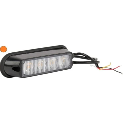 Lampa ostrzegawcza LED, 12W 12/24V pomarańczowa przykręcana 4 LED Kramp