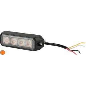Lampa ostrzegawcza LED, 12W 12/24V pomarańczowa przykręcana 4 LED Kramp