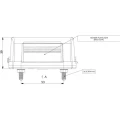 Lampa oświetlenia tablicy rejestracyjnej 5W, prostokątna, 12/24V, 85 x 30 x 38.8 mm, gopart